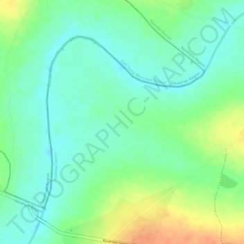 Border Northern Region - Savannah Region topographic map, elevation ...