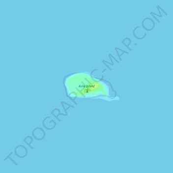 Airlie Island topographic map, elevation, terrain