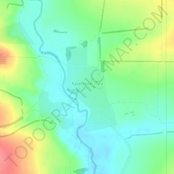 Красный Луч topographic map, elevation, terrain