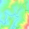 Cane River topographic map, elevation, terrain