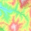 Río Danubio topographic map, elevation, terrain