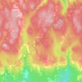 Moose Lake topographic map, elevation, terrain