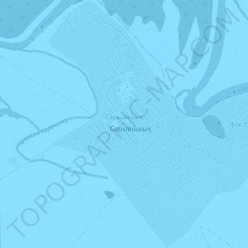 Сарайчик topographic map, elevation, terrain