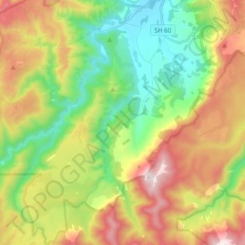 Waitui Stream topographic map, elevation, terrain
