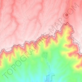 Mogollon Rim topographic map, elevation, terrain