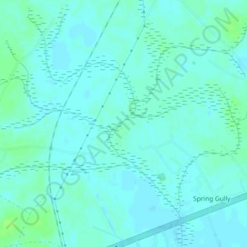 Spring Gully topographic map, elevation, terrain