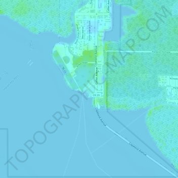 Everglades Park topographic map, elevation, terrain