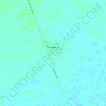 Santoyero topographic map, elevation, terrain