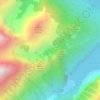 Lake Agnes topographic map, elevation, terrain