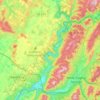 Greenbrier River topographic map, elevation, terrain