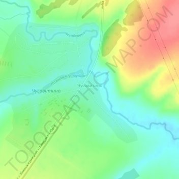 Чусовитино topographic map, elevation, terrain