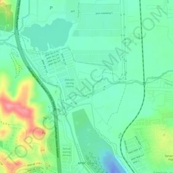 Kampung Desa Kuala Garing topographic map, elevation, terrain