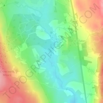 River Eden topographic map, elevation, terrain