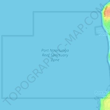 Port Noarlunga Reef Sanctuary Zone topographic map, elevation, terrain