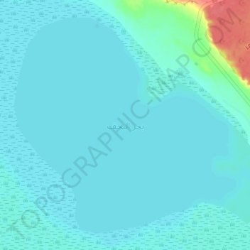 Najaf Sea topographic map, elevation, terrain