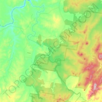 Corang River topographic map, elevation, terrain
