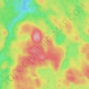 Lac Dion topographic map, elevation, terrain