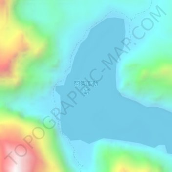 Akekule Lake topographic map, elevation, terrain