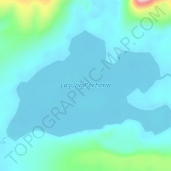 Laguna Pacharía topographic map, elevation, terrain