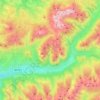 Val di Fiemme topographic map, elevation, terrain