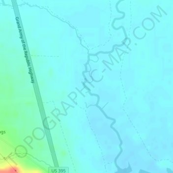 Owens River topographic map, elevation, terrain