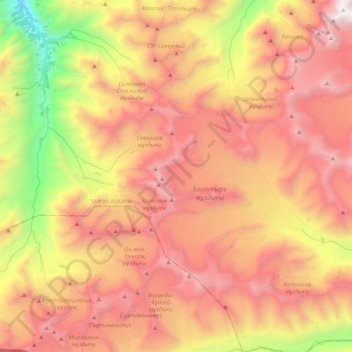 хребет Заилийский Алатау topographic map, elevation, terrain