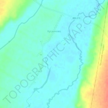 Хусаиново topographic map, elevation, terrain