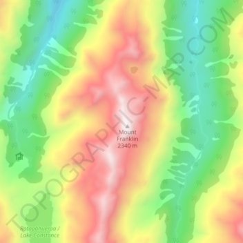 Franklin Ridge topographic map, elevation, terrain