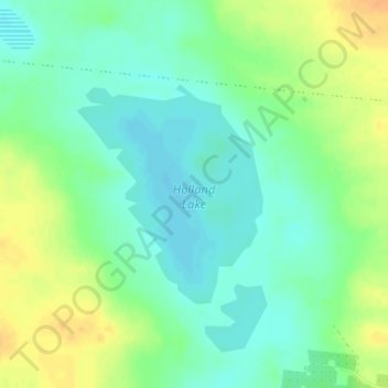 Holland Lake topographic map, elevation, terrain