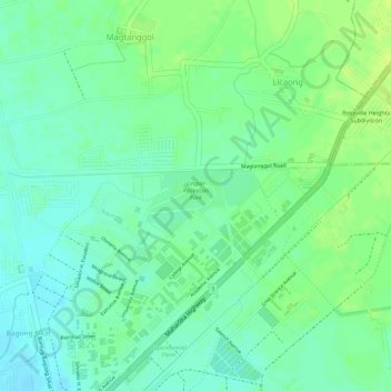 Lingap Kalikasan Park topographic map, elevation, terrain