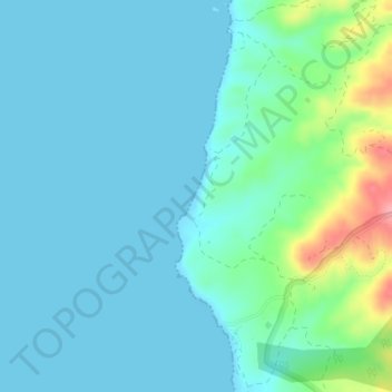 Kata beach topographic map, elevation, terrain