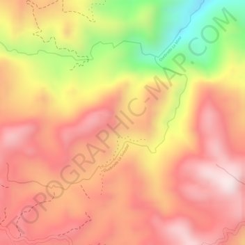 Quebrada La Soledad topographic map, elevation, terrain