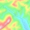 Río Azagua topographic map, elevation, terrain