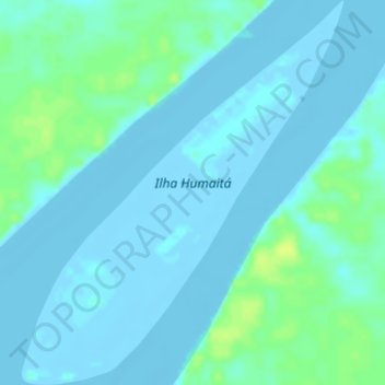 Ilha Humaitá topographic map, elevation, terrain