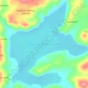 Laguna Quequerana topographic map, elevation, terrain