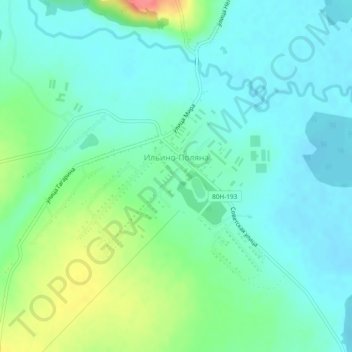 Ильино-Поляна topographic map, elevation, terrain