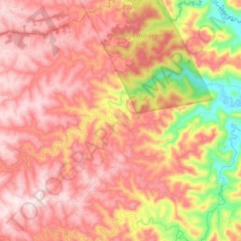 Rio Borboleta topographic map, elevation, terrain