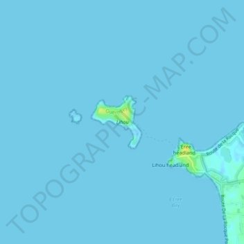 Lihou topographic map, elevation, terrain