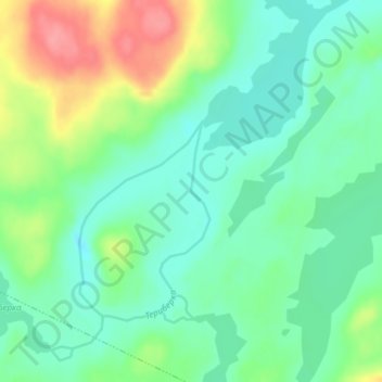 Териберка topographic map, elevation, terrain