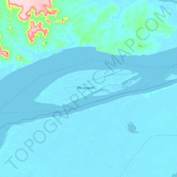 Amazon River topographic map, elevation, terrain
