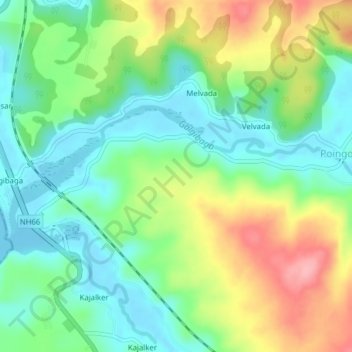 Galgibaga topographic map, elevation, terrain