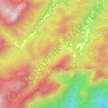 Rio das Flores topographic map, elevation, terrain