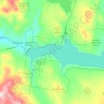 Lake Francis topographic map, elevation, terrain