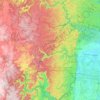 Blue Mountains topographic map, elevation, terrain