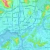 Nanhu Sub-district topographic map, relief, elevation