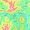 Panzhihua topographic map, relief, elevation