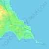 Port Haliguen topographic map, elevation, relief