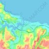 Ulverstone topographic map, elevation, relief