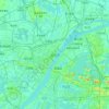 Wuhan topographic map, relief, elevation