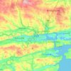 Cork topographic map, relief map, elevations map